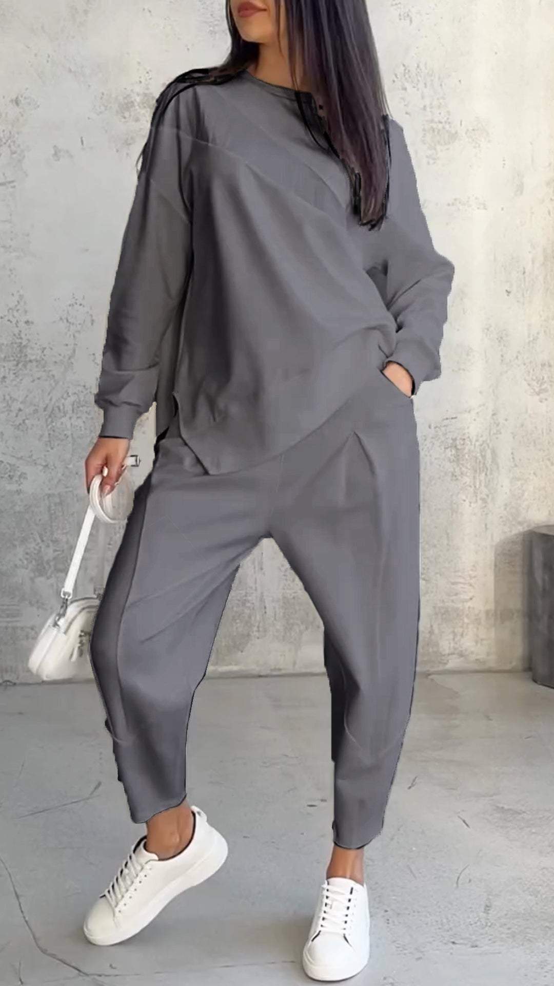 FLORA | Tweedelige Set met Ronde Hals en Lange Mouwen