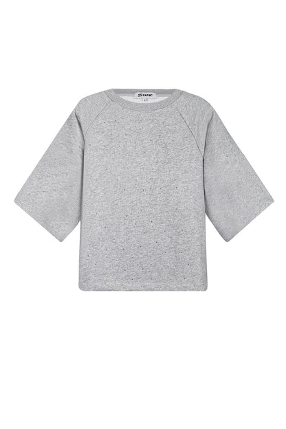 Strass sweater tee grey