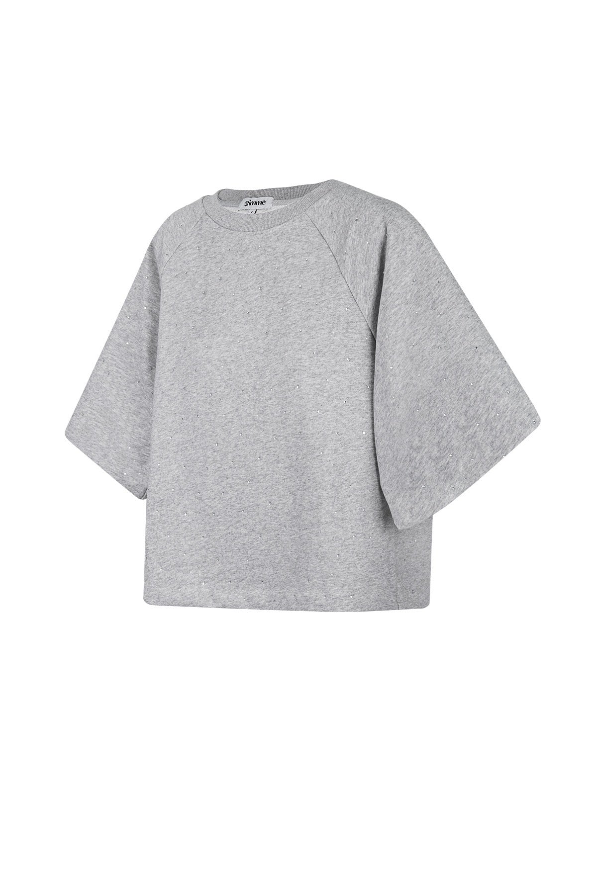 Strass sweater tee grey