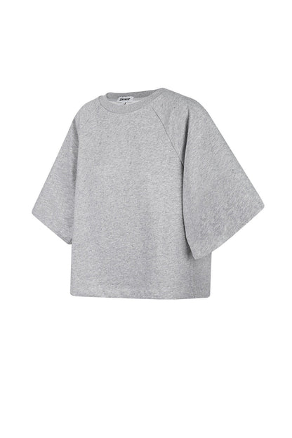 Strass sweater tee grey