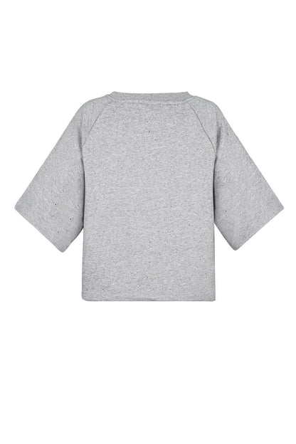 Strass sweater tee grey