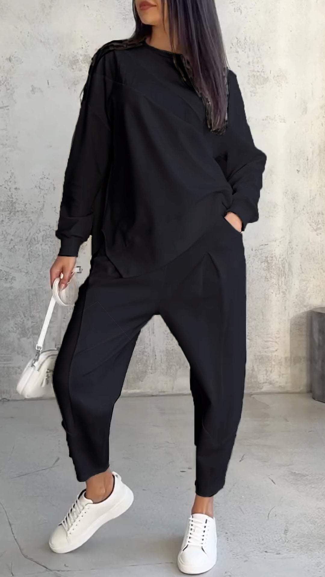 FLORA | Tweedelige Set met Ronde Hals en Lange Mouwen